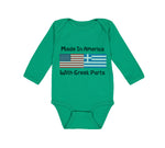 Long Sleeve Bodysuit Baby Made in America with Greek Parts Boy & Girl Clothes