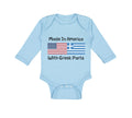 Long Sleeve Bodysuit Baby Made in America with Greek Parts Boy & Girl Clothes