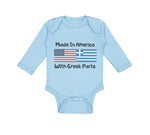 Long Sleeve Bodysuit Baby Made in America with Greek Parts Boy & Girl Clothes