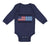 Long Sleeve Bodysuit Baby Made in America with Greek Parts Boy & Girl Clothes