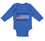 Long Sleeve Bodysuit Baby Made in America with Greek Parts Boy & Girl Clothes