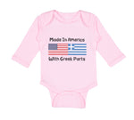 Long Sleeve Bodysuit Baby Made in America with Greek Parts Boy & Girl Clothes