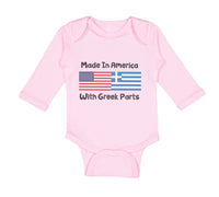 Long Sleeve Bodysuit Baby Made in America with Greek Parts Boy & Girl Clothes