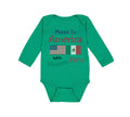 Long Sleeve Bodysuit Baby Made in America with Mexican Parts Style A Cotton