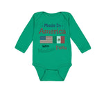 Long Sleeve Bodysuit Baby Made in America with Mexican Parts Style A Cotton