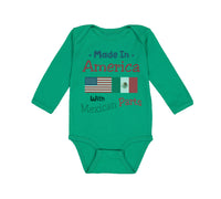 Long Sleeve Bodysuit Baby Made in America with Mexican Parts Style A Cotton
