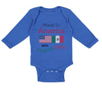 Long Sleeve Bodysuit Baby Made in America with Mexican Parts Style A Cotton