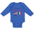 Long Sleeve Bodysuit Baby Made in America with Mexican Parts Style A Cotton