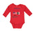 Long Sleeve Bodysuit Baby Made in America with Mexican Parts Style A Cotton