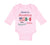 Long Sleeve Bodysuit Baby Made in America with Mexican Parts Style A Cotton