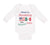 Long Sleeve Bodysuit Baby Made in America with Mexican Parts Style A Cotton