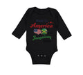 Long Sleeve Bodysuit Baby Made in America with Jamaican Parts Boy & Girl Clothes