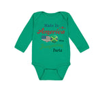 Long Sleeve Bodysuit Baby Made in America with Jamaican Parts Boy & Girl Clothes