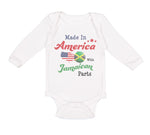 Long Sleeve Bodysuit Baby Made in America with Jamaican Parts Boy & Girl Clothes