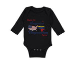 Long Sleeve Bodysuit Baby Made in America with Venezuelan Parts Cotton