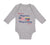 Long Sleeve Bodysuit Baby Made in America with Venezuelan Parts Cotton