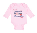 Long Sleeve Bodysuit Baby Made in America with Venezuelan Parts Cotton