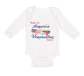 Long Sleeve Bodysuit Baby Made in America with Venezuelan Parts Cotton