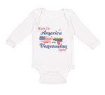 Long Sleeve Bodysuit Baby Made in America with Venezuelan Parts Cotton