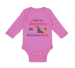 Long Sleeve Bodysuit Baby Made in America with Romanian Parts Boy & Girl Clothes