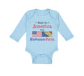 Long Sleeve Bodysuit Baby Made in America with Romanian Parts Boy & Girl Clothes