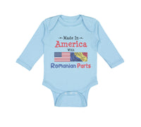 Long Sleeve Bodysuit Baby Made in America with Romanian Parts Boy & Girl Clothes