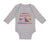 Long Sleeve Bodysuit Baby Made in America with Romanian Parts Boy & Girl Clothes