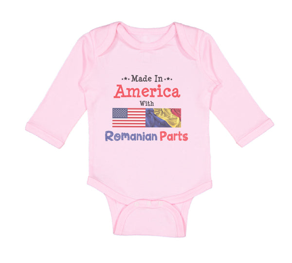 Long Sleeve Bodysuit Baby Made in America with Romanian Parts Boy & Girl Clothes