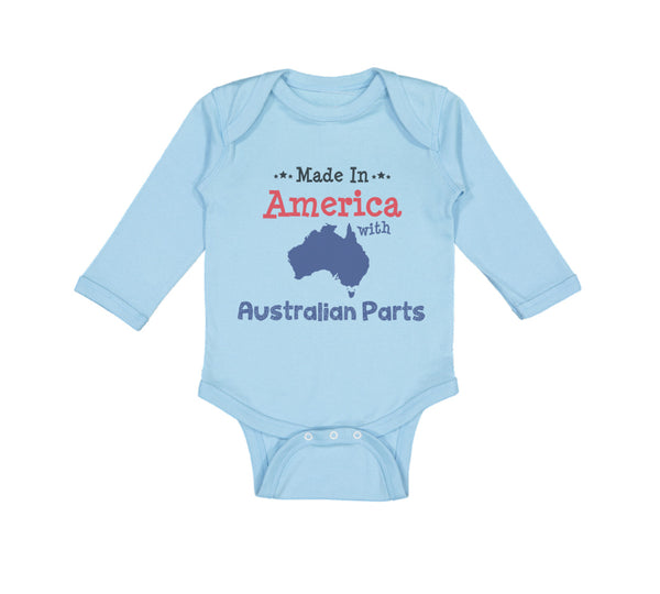 Long Sleeve Bodysuit Baby Made in America with Australian Parts Cotton