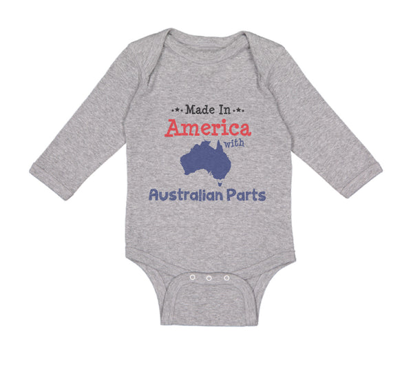 Long Sleeve Bodysuit Baby Made in America with Australian Parts Cotton