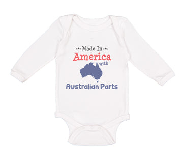 Long Sleeve Bodysuit Baby Made in America with Australian Parts Cotton