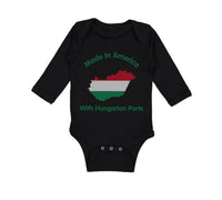 Long Sleeve Bodysuit Baby Made in America with Hungarian Parts Cotton