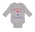 Long Sleeve Bodysuit Baby Made in America with Croatian Parts Boy & Girl Clothes
