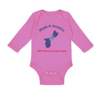 Long Sleeve Bodysuit Baby Made in America with Chamorro Guam Parts Cotton