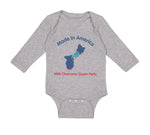 Long Sleeve Bodysuit Baby Made in America with Chamorro Guam Parts Cotton