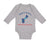 Long Sleeve Bodysuit Baby Made in America with Chamorro Guam Parts Cotton