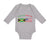 Long Sleeve Bodysuit Baby Jamaican American Boy & Girl Clothes Cotton