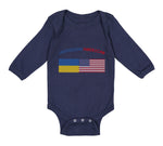 Long Sleeve Bodysuit Baby Ukrainian American Boy & Girl Clothes Cotton