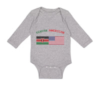 Long Sleeve Bodysuit Baby Kenyan American Boy & Girl Clothes Cotton