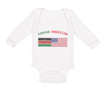 Long Sleeve Bodysuit Baby Kenyan American Boy & Girl Clothes Cotton