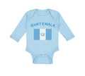Long Sleeve Bodysuit Baby Guatemala Country Flag Baby Boy & Girl Clothes Cotton