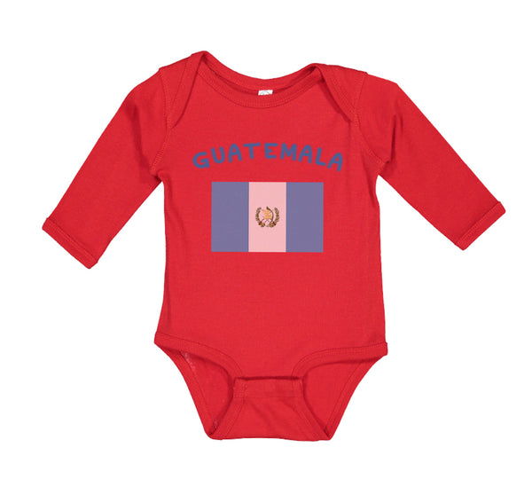 Long Sleeve Bodysuit Baby Guatemala Country Flag Baby Boy & Girl Clothes Cotton - Cute Rascals