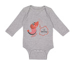 Long Sleeve Bodysuit Baby Funny Shrimp Saying Lil Shrimp Seafood Cotton - Cute Rascals