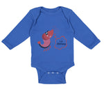 Long Sleeve Bodysuit Baby Funny Shrimp Saying Lil Shrimp Seafood Cotton - Cute Rascals