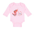 Long Sleeve Bodysuit Baby Funny Shrimp Saying Lil Shrimp Seafood Cotton