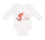 Long Sleeve Bodysuit Baby Funny Shrimp Saying Lil Shrimp Seafood Cotton - Cute Rascals