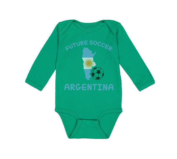 Long Sleeve Bodysuit Baby Future Soccer Player Argentina Boy & Girl Clothes - Cute Rascals