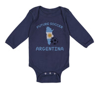 Long Sleeve Bodysuit Baby Future Soccer Player Argentina Boy & Girl Clothes - Cute Rascals