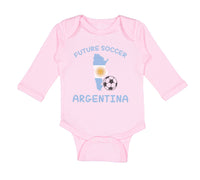 Long Sleeve Bodysuit Baby Future Soccer Player Argentina Boy & Girl Clothes - Cute Rascals