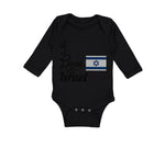 Long Sleeve Bodysuit Baby I Love Israel Boy & Girl Clothes Cotton